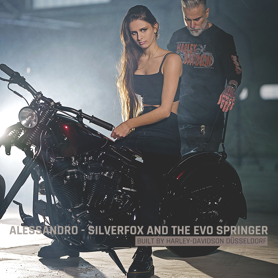 Alessandro and the Evo Springer from Harley-Davidson Düsseldorf
